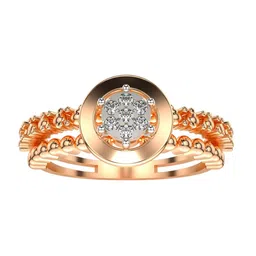 VALANOVA Sterling Silver Rose Gold Plated 0.09Ct Lab Grown Diamond Ring-picture-40