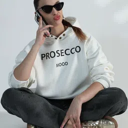 SHOWOFFFF Women Printed Hooded Sweatshirt-picture-11