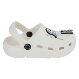 Yellow Bee Solid Perforated Slingback Clogs With Animals Charms - White image 5