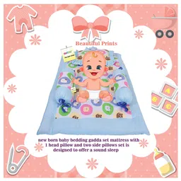 Kwitchy New Born Baby Bedding Set Sleeping Essential Combo Pack - Blue image 5