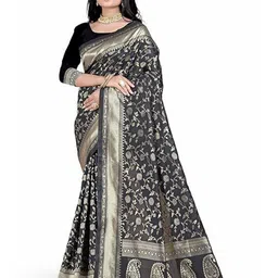 Florence Woven Design Zari Pure Silk Kanjeevaram Saree-image-35