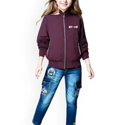 AWIBE Girls Windcheater Bomber Jacket image 3