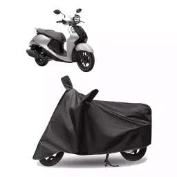 Auto Pearl Polyester Two Wheeler Cover for Yamaha Fascino 125 FI (Grey)-picture-26