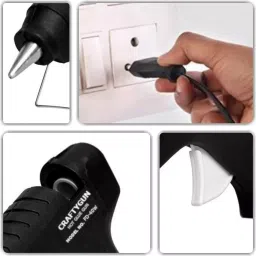 CRAFTYGUN 40 W Trigger Feed Hot Glue Gun Black with 2 Stick, FD-40 W image 4