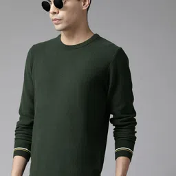 Van Heusen Solid Pure Cotton Pullover-image-12