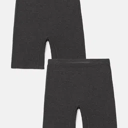 Mackly Pack Of 2 Solid Shorts - Charcoal Melange-picture-34
