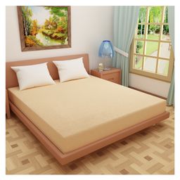 DREAM CARE Cotton Feel Terry   Ultra Soft Waterproof Mattress Protector- Beige-picture-23