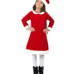 Itsmycostume Velvet Christmas Theme Full Sleeves Santa Claus Costume Set - Red-picture-16
