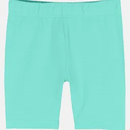 kiddopanti Pack Of 3 Solid Cycling Shorts - Aqua Blue image 3