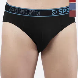 Sporto by Macho Men Pack Of 4 Mid-Rise Basic Briefs Sporto_M1010-B1-Dnm1-M1-R1-S-picture-37