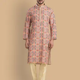 TRENDS OF ETHNIC Men Printed Thread Work Kurta-picture-33