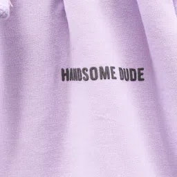 Doreme Above Knee length Cotton Lycra Short Solid - Lilac image 3