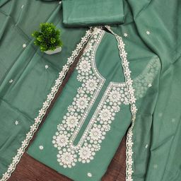 Maroosh Floral Embroidered Silk Georgette Unstitched Dress Material-picture-36