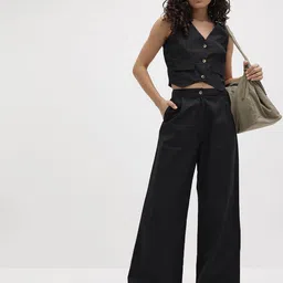 The Roadster Life Co. Pure Cotton Waistcoat with Wide Leg Trousers image 5