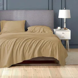 THEGASBH Tan 144 TC King Bedsheet with 2 Pillow Covers-picture-17
