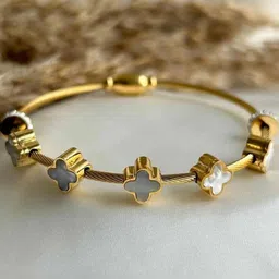 STYLEKRAFT Brass Gold-Plated Bracelet-image-6