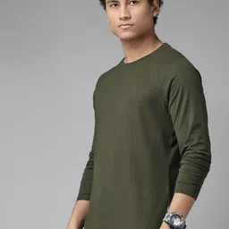 Roadster The Lifestyle Co. Raglan Sleeves Pure Cotton T-shirt image 3