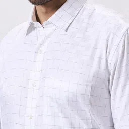 Cottonking Checked Spread Collar Formal Shirt image 5