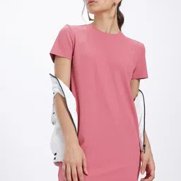 glitchez Cutie Couture Ribbed Mini T-shirt Dress-image-8