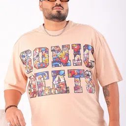 hardsoda by the indian garage co HARDSODA Men Plus Size Typography Printed Round Neck Cotton Relaxed Fit T-shirt-picture-31