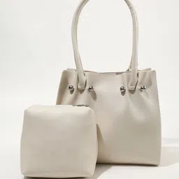 LULU & SKY Women Solid Tote Bag image 1