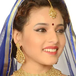 VATSALYA creation Alloy Gold- plated Gold Jewellery Set image 1