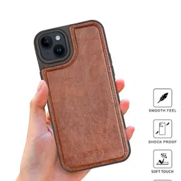 SPRIG Unisex Leather iPhone 14 Plus Impact Resistant Back Case image 2