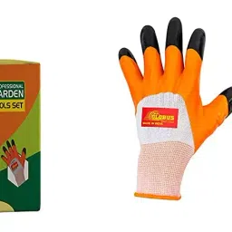 Globus 1290 Steel Gardening Tool Kit Garden Scissor, Pruner 8", Gardening Gloves (Set Of 3 Pcs)-image-52
