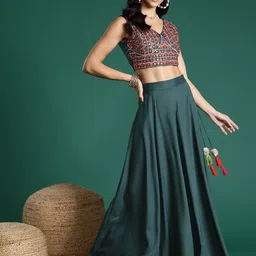 Sangria Embroidered Ready to Wear Lehenga Choli-picture-21
