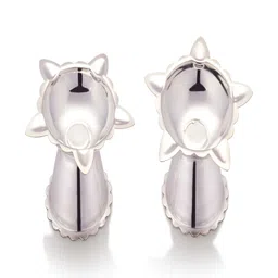 Silverglow Silver-Toned 2 Pcs Pure Silver Textured Divine Diyas image 4