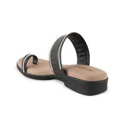 Mast & Harbour Women Textured One Toe Flats image 5