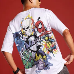 MARVEL STREET Humor and Comic Printed Drop-Shoulder Sleeves Pure Cotton T-shirt-picture-41