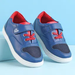 Babyoye Casual Shoes with Velcro Closure- Blue-image-67