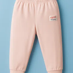 Ollypop Sinker Knit Full Length Lounge Pant with Text Patch - Baby Pink-picture-21