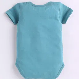 BLUSHES 100% Cotton Knit Halloween Theme Half Sleeves My 1st Halloween Text Printed Onesie - Olive Green image 3
