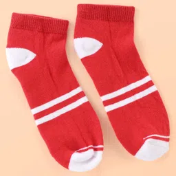 Pine Kids Cotton Ankle Length Socks With Silvadur Antimicrobial Finish Stripes Design Pack Of 5 (Color May Vary) image 3