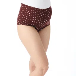 Bella Mama Cotton Elastane High Coverage Printed Panties Pack of 2 (Color May Vary) image 4