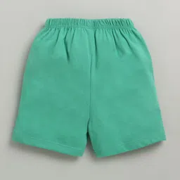 BUMZEE Cotton Pack Of 2 Aeroplane Printed Shorts - Green & Yellow image 4