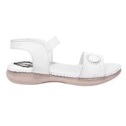 Shoetopia Textured Slip On Sandals - White image 4