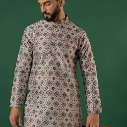 Anouk Men Floral Sequinned Kurta image 1