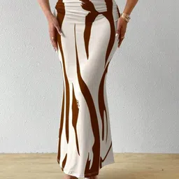 JINJIN FASHION Printed High-Waist Maxi-Length Pencil Skirts-picture-34
