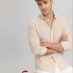 OTUS Men Classic Slim Fit Striped Casual Shirt-picture-19