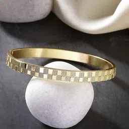The Roadster Lifestyle Co Men Gold-Plated Kada Bracelet-picture-53