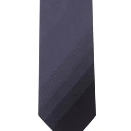 The Tie Hub Black & Grey Solid Skinny Tie-image-56