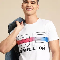 United Colors of Benetton Typography Embroidered Pure Cotton T-shirt with Ombre Stripe-picture-35