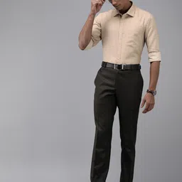 Park Avenue Self Design Slim Fit Textured Formal Shirt image 3
