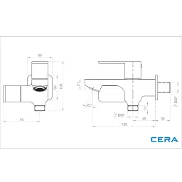 CERA Ruby Bib Cock Bathroom Faucet - F1005161 image 2