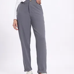 glitchez Women Ultimate Trendsetting Mid-Rise Relaxed Fit Trousers-image-52
