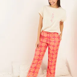 Sweet Dreams Women Snoopy Characters Printed T-shirt With Pyjama Night suit-picture-11