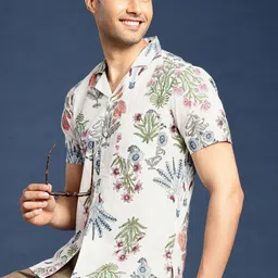 Taavi Indie Floral Printed Pure Cotton Sanganeri Folk Casual Shirt-picture-38